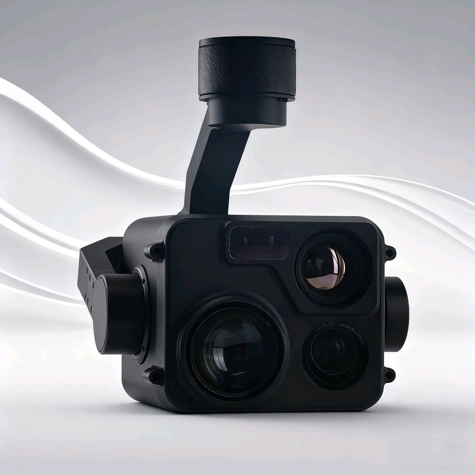 Thermal Imager Drone Gimbal - 3-Achsen-Gyro-Drohne mit Gimbal, HD EO-Kamera, Infrarot-Wärmebildkamera,